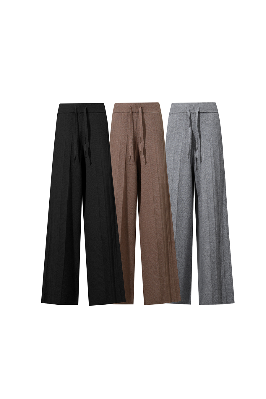 Drawstring Knit Casual Pants|AMII
