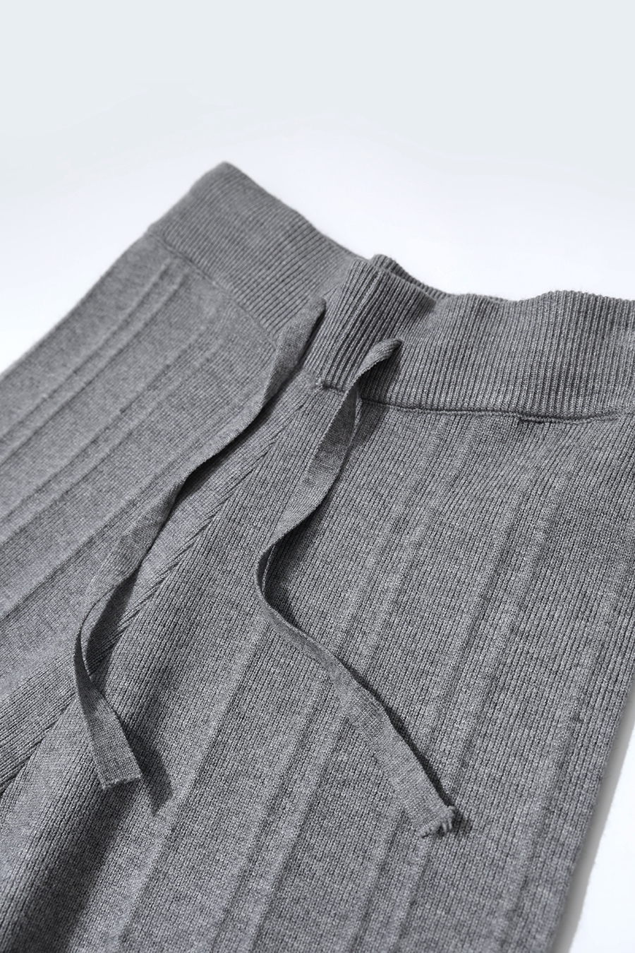 Drawstring Knit Casual Pants|AMII