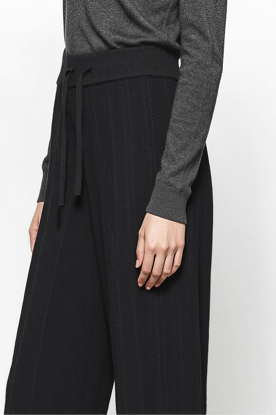 Drawstring Knit Casual Pants|AMII