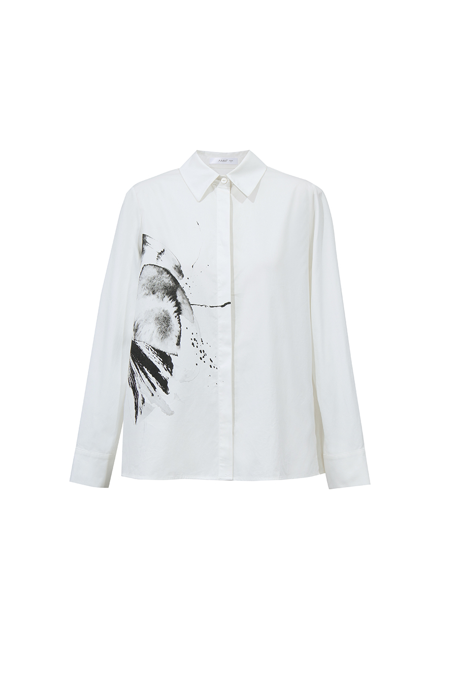 Printed Brushed Cotton Shirt|AMII
