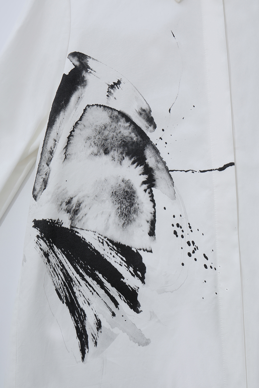 Printed Brushed Cotton Shirt|AMII