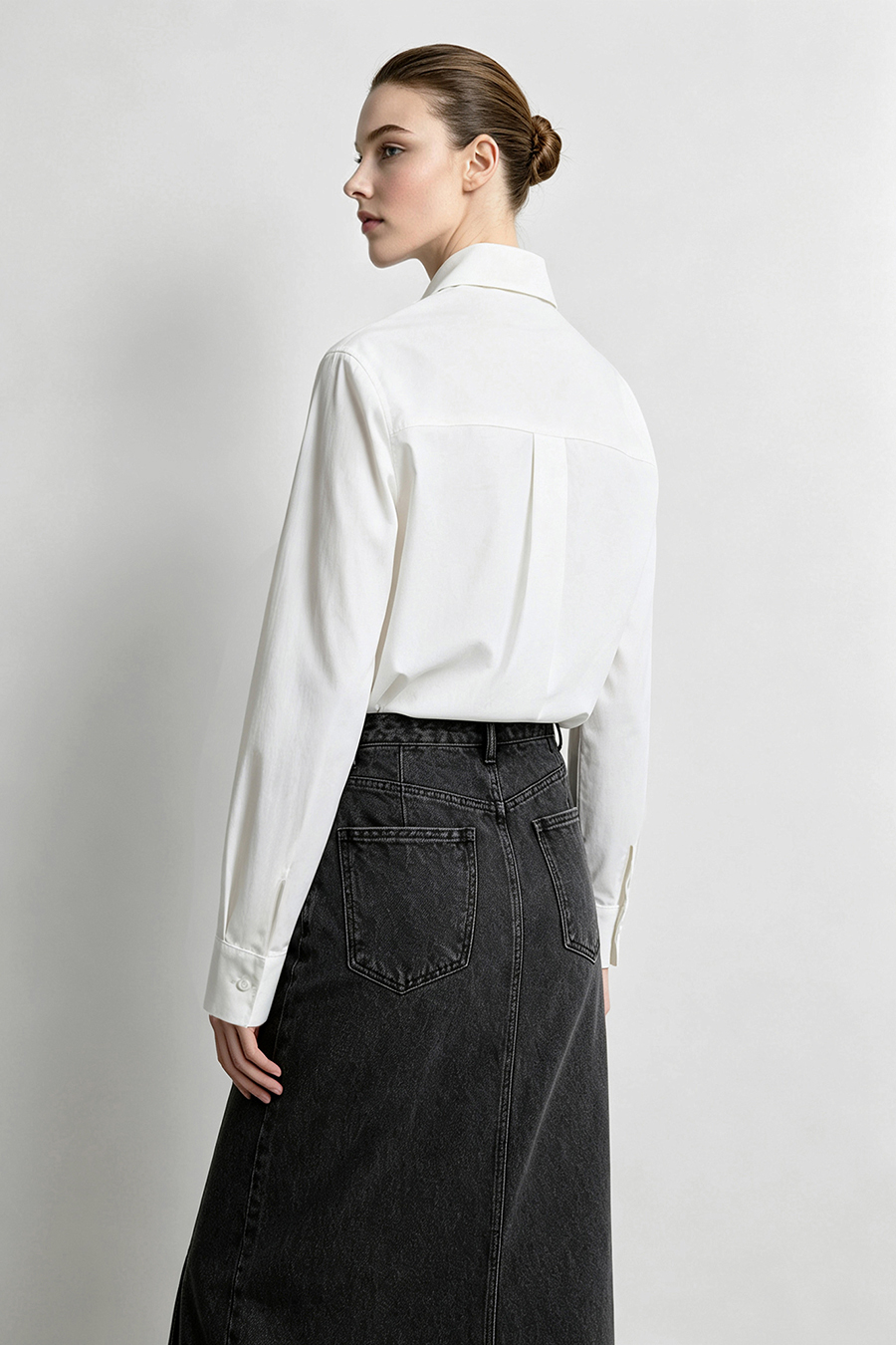 Printed Brushed Cotton Shirt|AMII