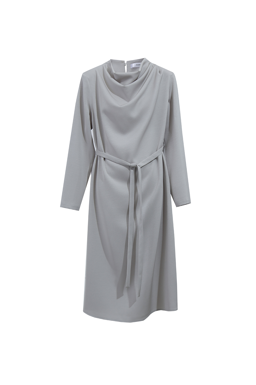 Long Sleeve Belted Dress | AMII