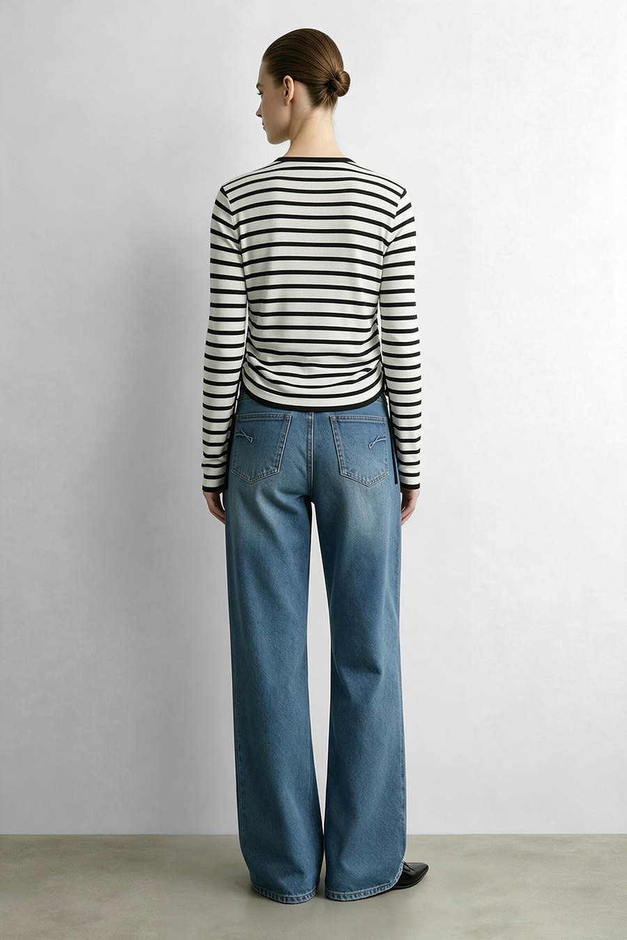 Striped Henley Sweater|AMII