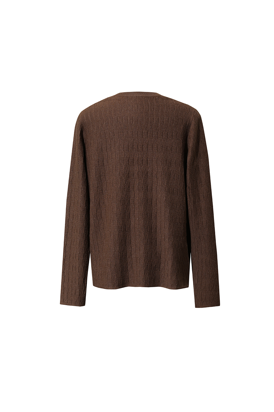 Crew Neck Cable‑Knit Hollow Sweater|AMII