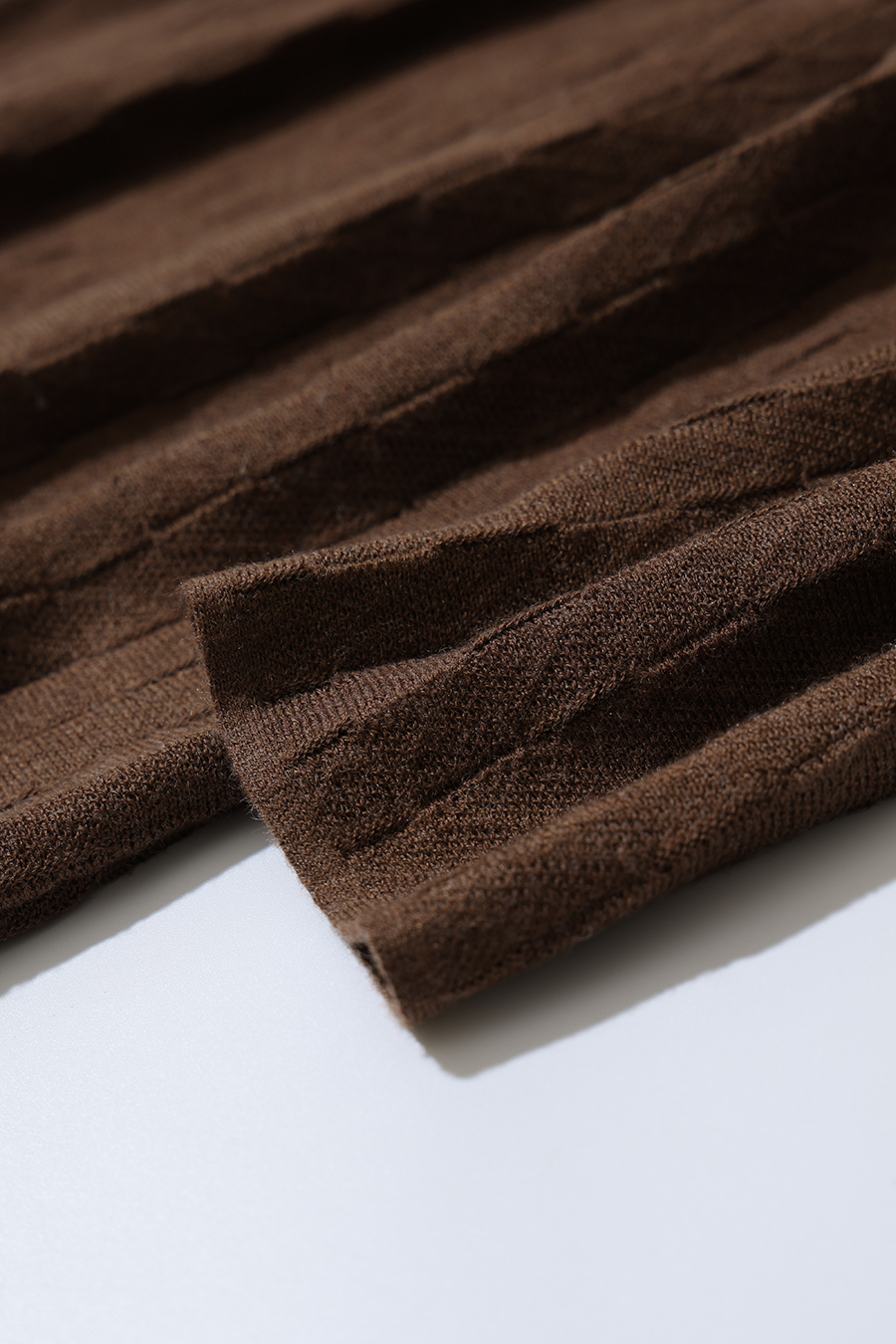Crew Neck Cable‑Knit Hollow Sweater|AMII