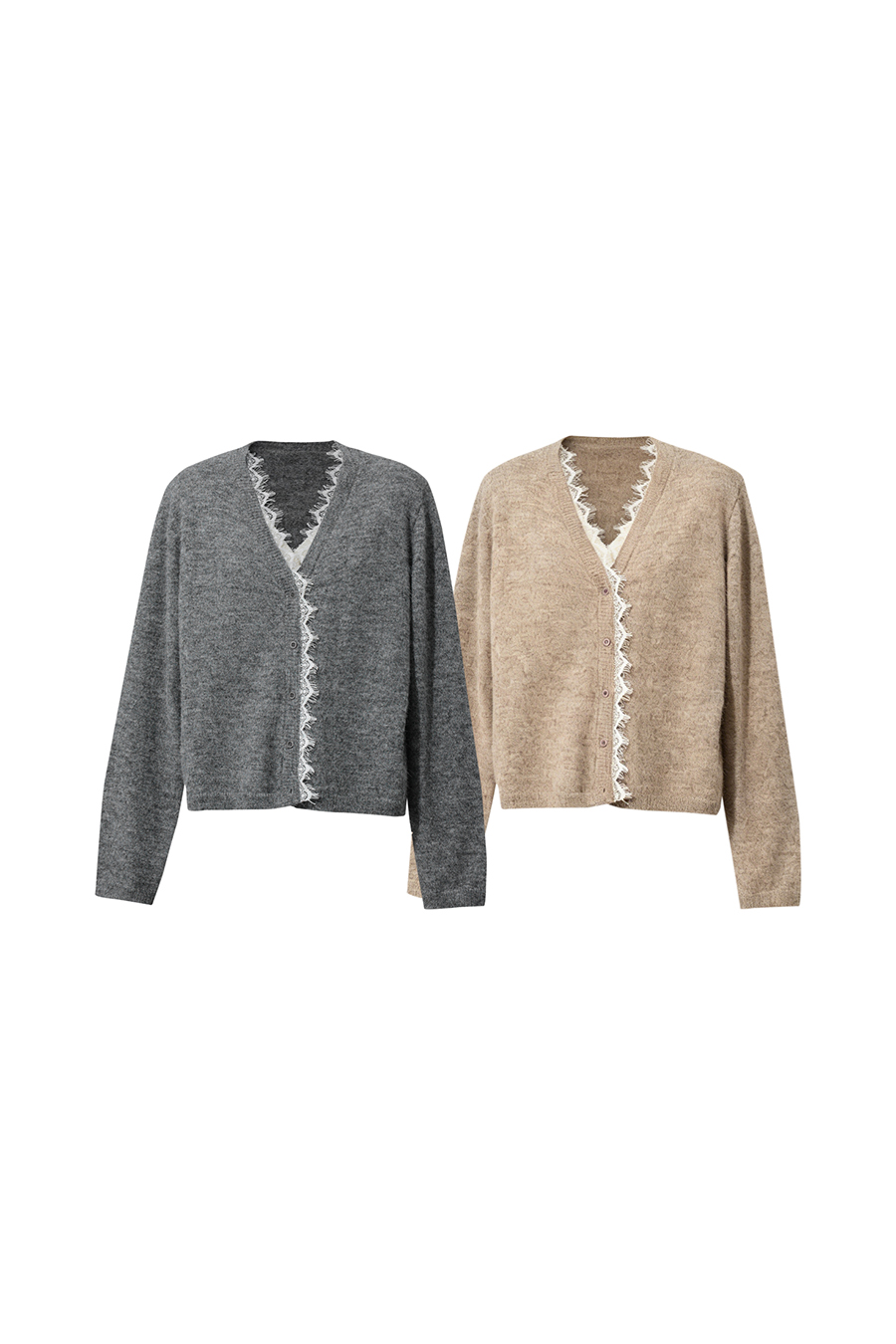 Color-Block Knit Cardigan|AMII