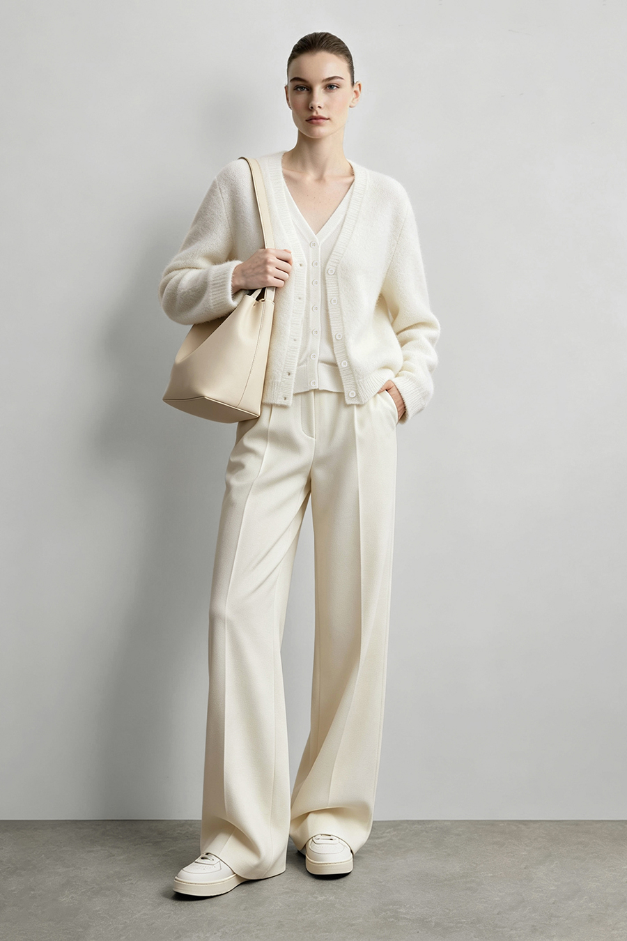 Color-Block Knit Cardigan|AMII