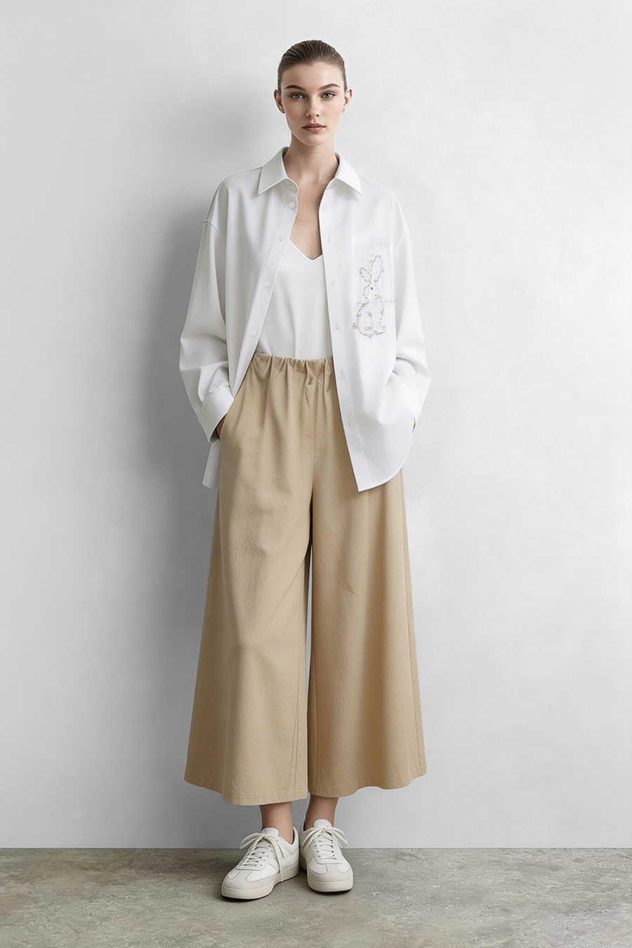 Beaded Braid-Trim Blouse|AMII