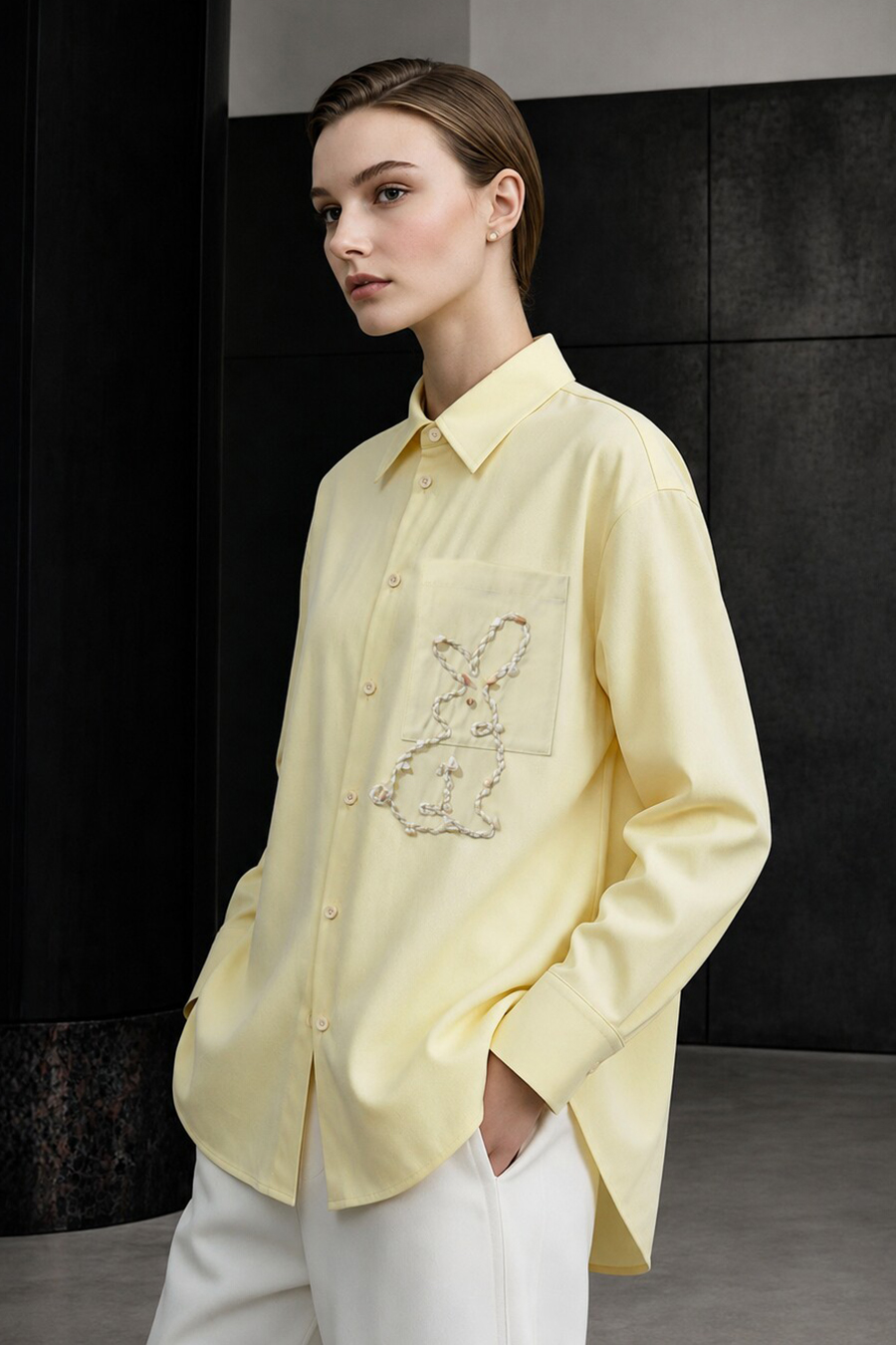 Beaded Braid-Trim Blouse|AMII