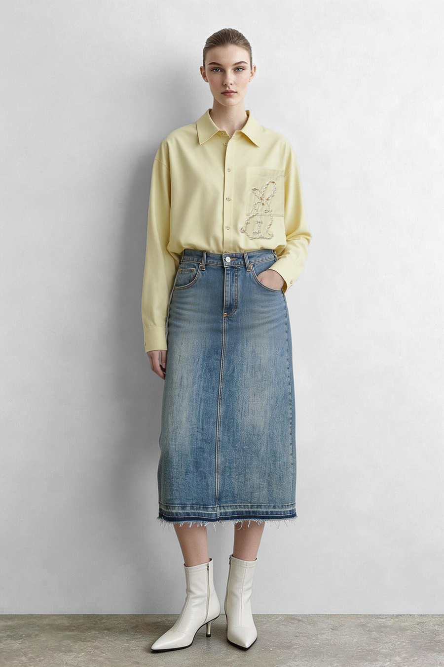 Beaded Braid-Trim Blouse|AMII