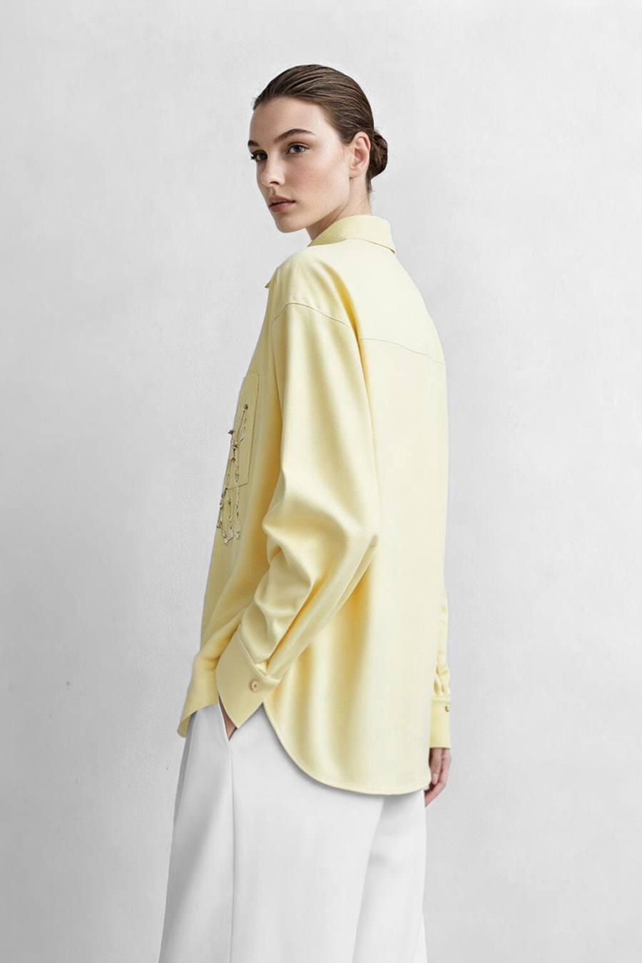 Beaded Braid-Trim Blouse|AMII