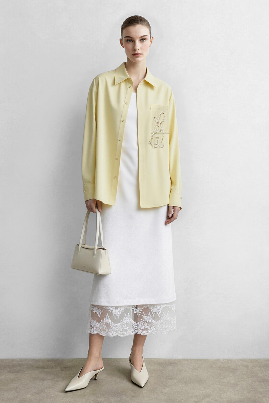 Beaded Braid-Trim Blouse|AMII
