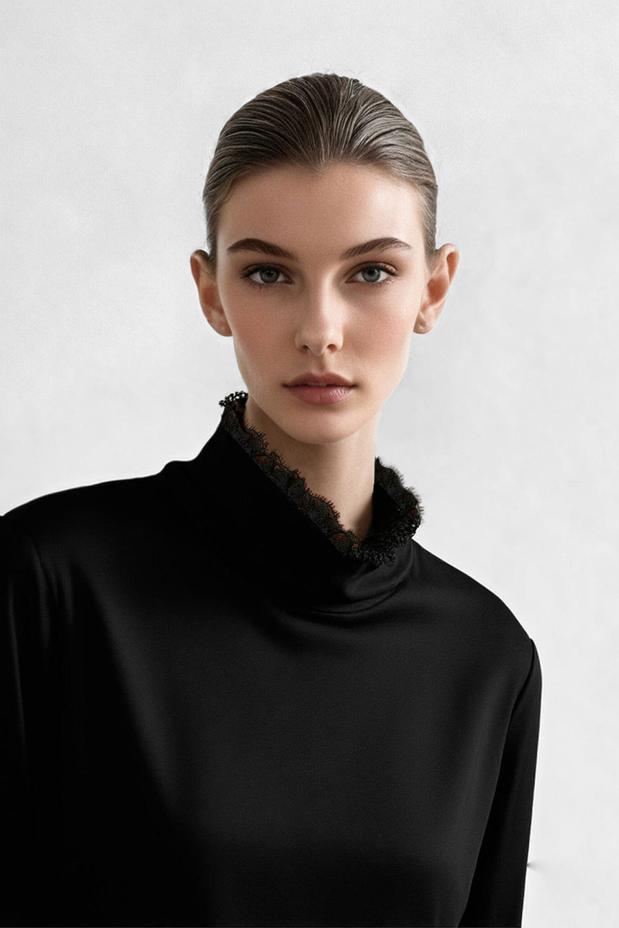 Satin Belted Dress|AMII