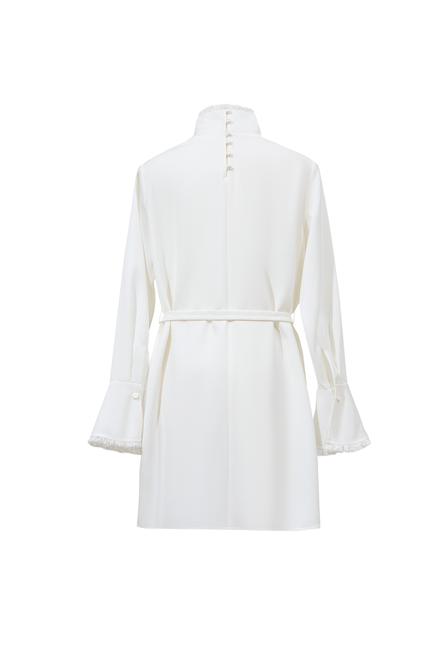 Satin Belted Dress|AMII