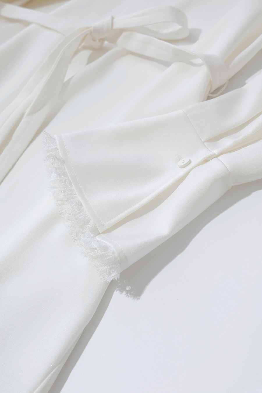 Satin Belted Dress|AMII