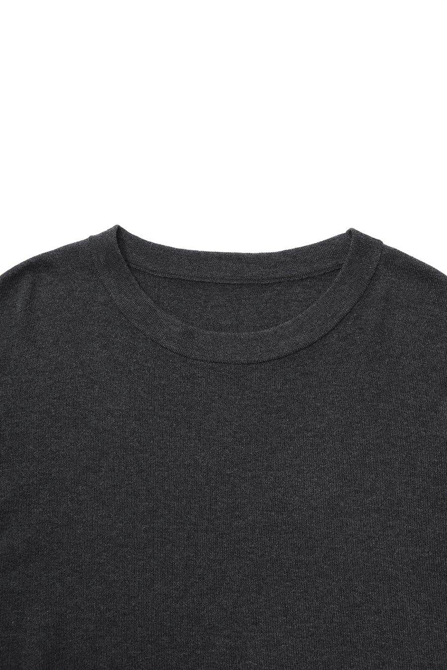 Crew Neck Loose-Fit Long Sleeve Sweater|AMII