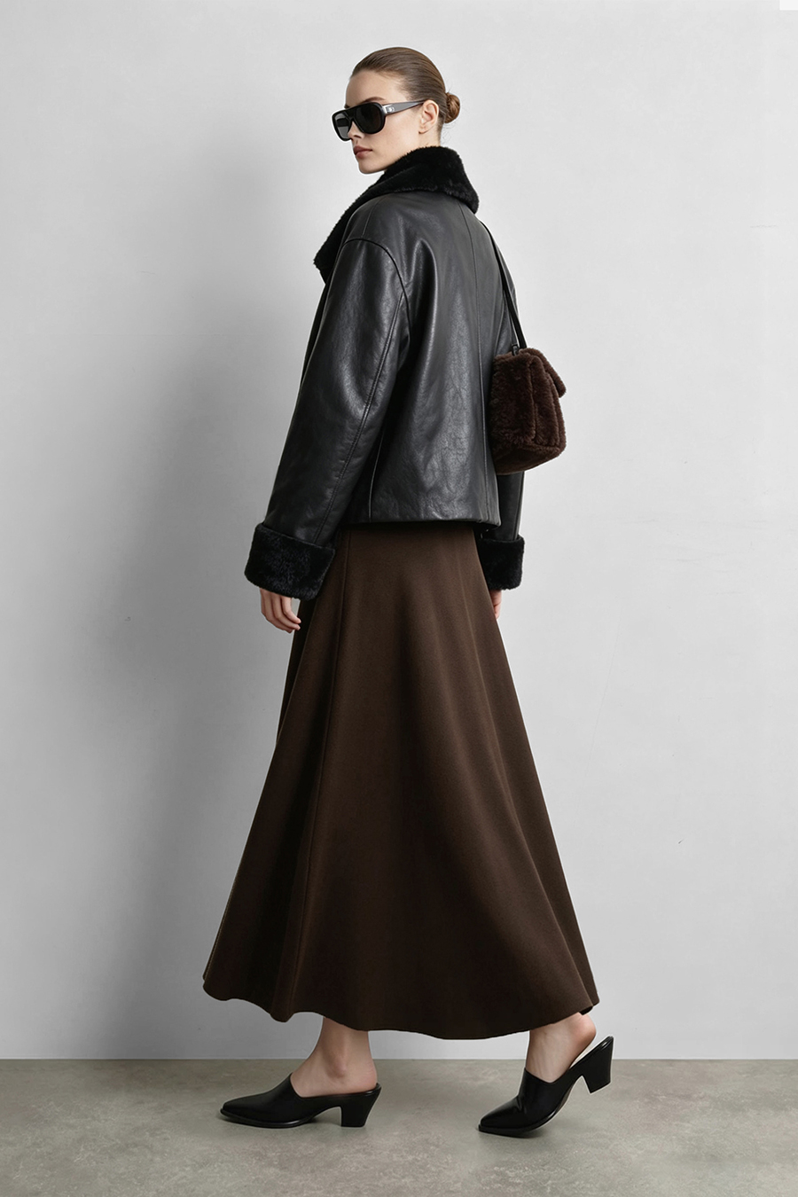 A-Line Knit Midi Skirt|AMII