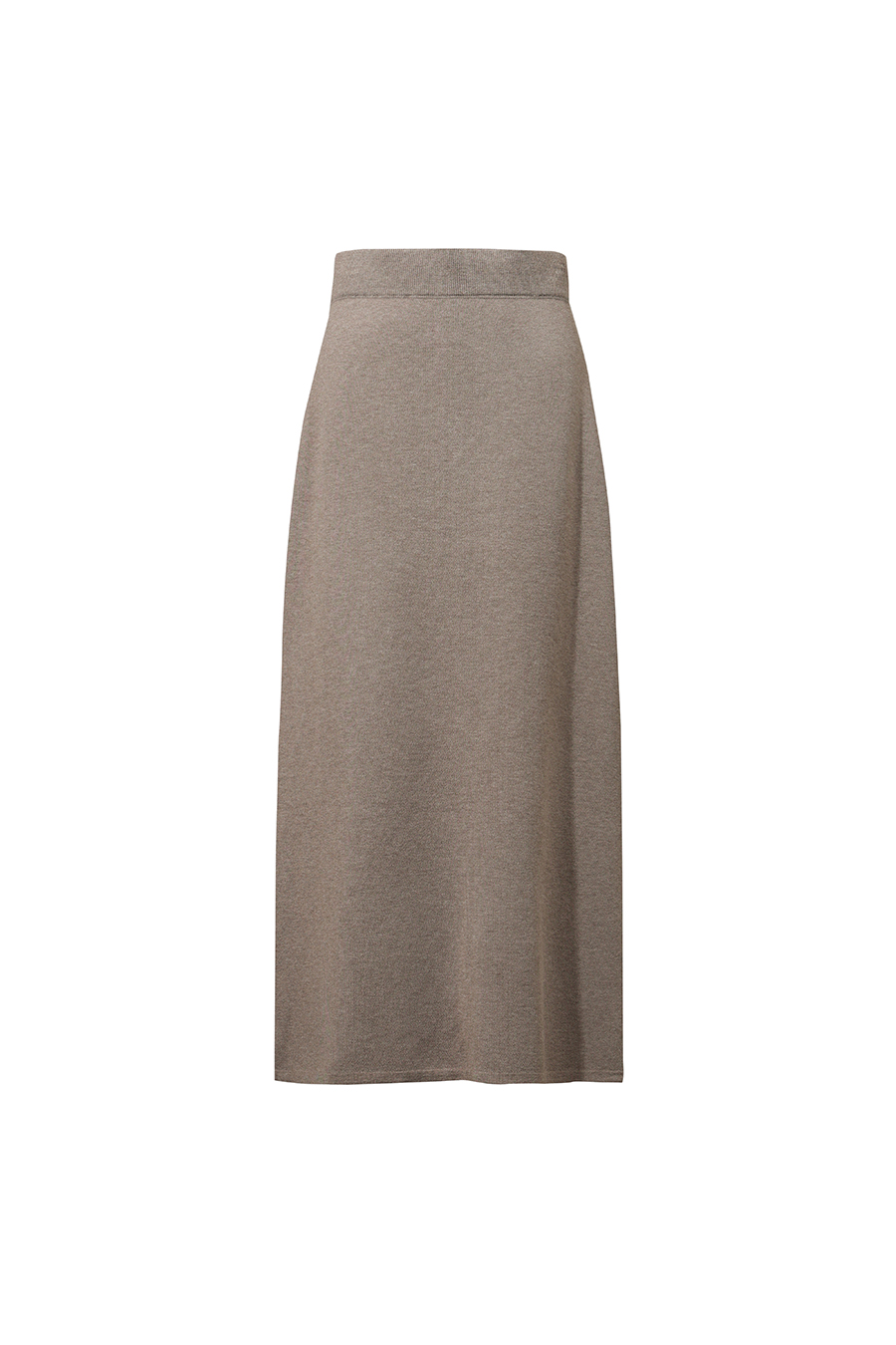Back-Slit Knit Skirt|AMII