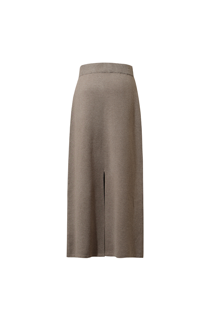 Back-Slit Knit Skirt|AMII