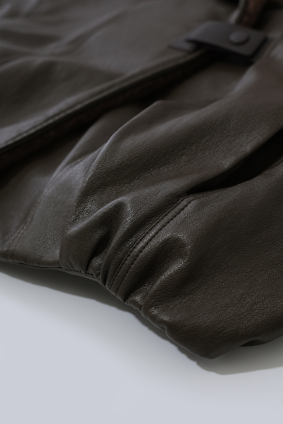 Eco Vegan Leather Padded Jacket|AMII