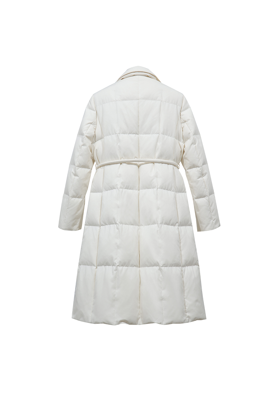 Notched Collar Drawstring Down Jacket|AMII