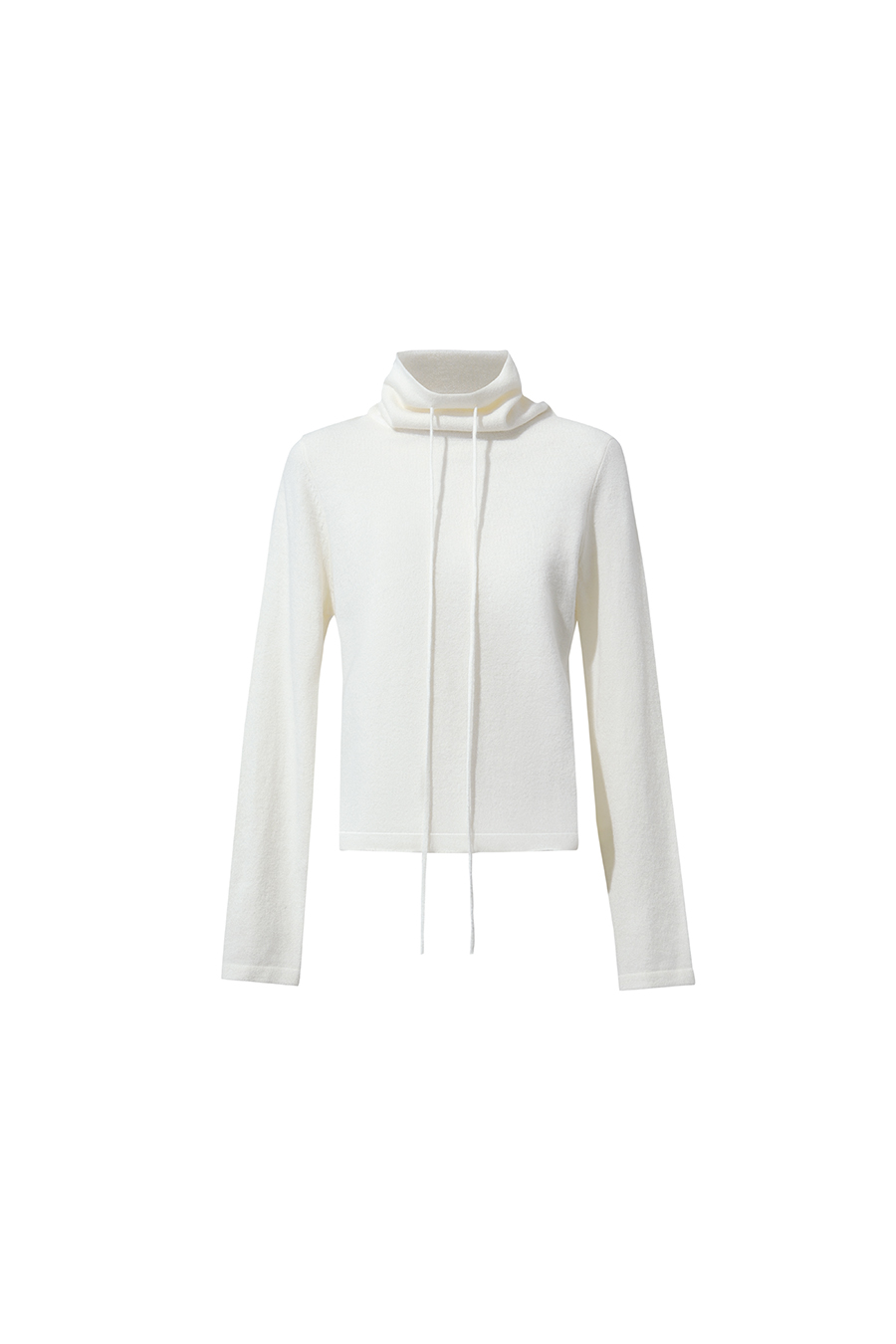 Drawstring Cowl Neck Sweater|AMII