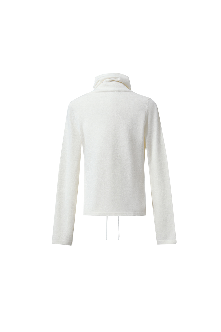 Drawstring Cowl Neck Sweater|AMII