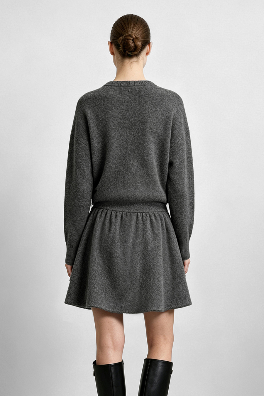 Wool Double-Faced Skirt|AMII