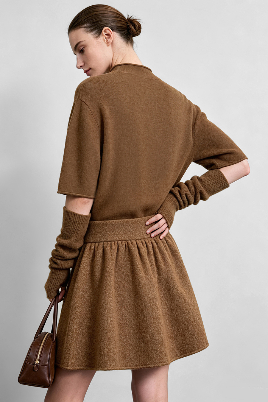 Wool Double-Faced Skirt|AMII