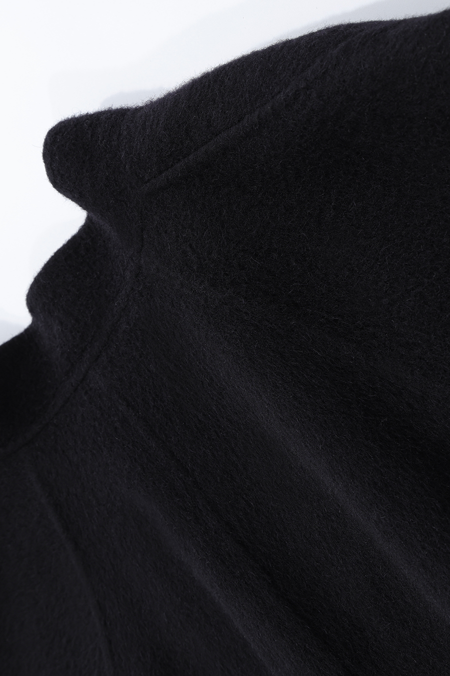 Short Stand Collar Double-Face Wool Jacket|AMII