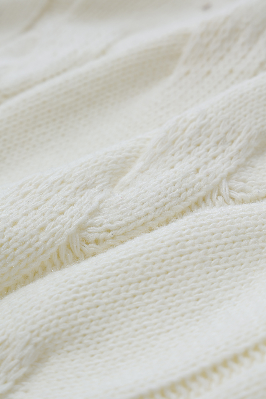 Bead-Embellished Floral Knit Sweater|AMII