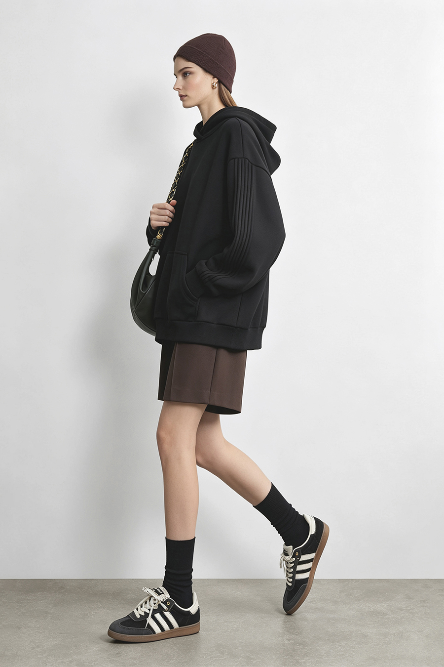 Hooded Drop Shoulder Sweatshirt|AMII