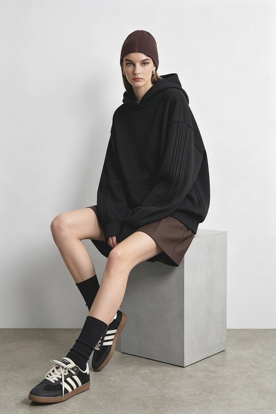 Hooded Drop Shoulder Sweatshirt|AMII