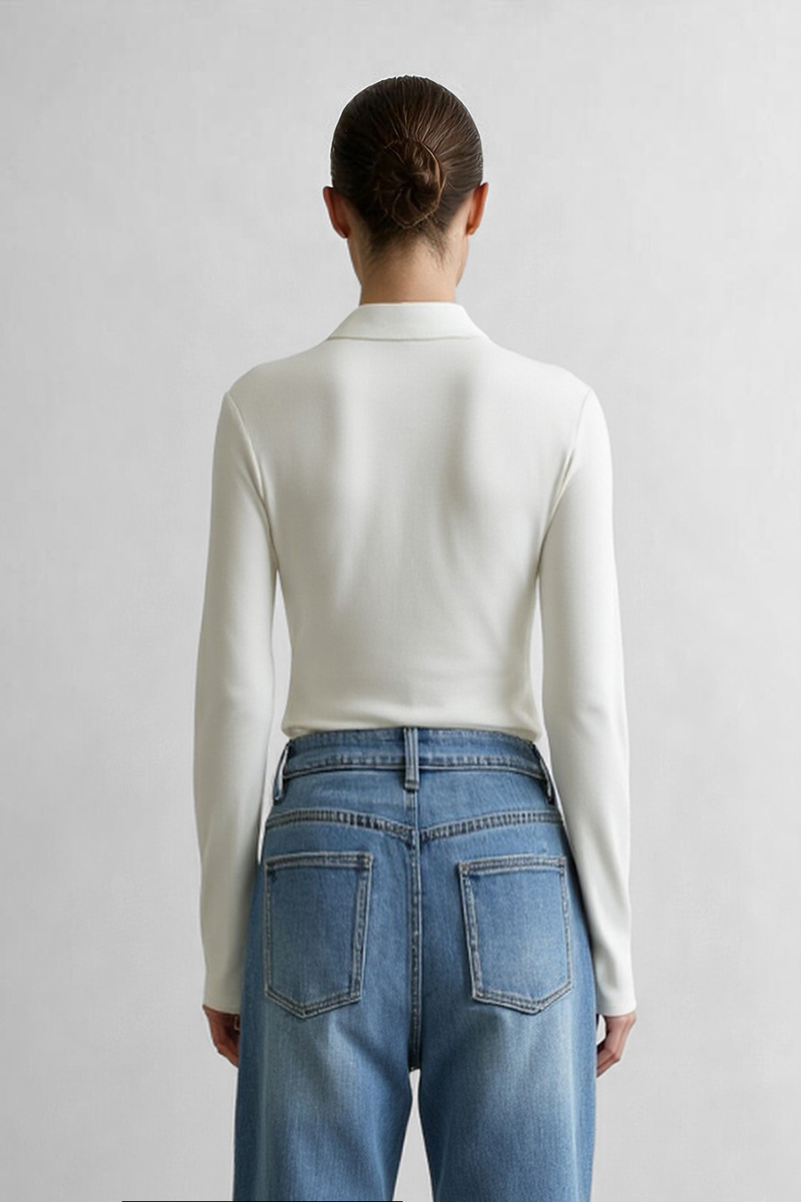 Slouchy Mock Neck T-Shirt|AMII