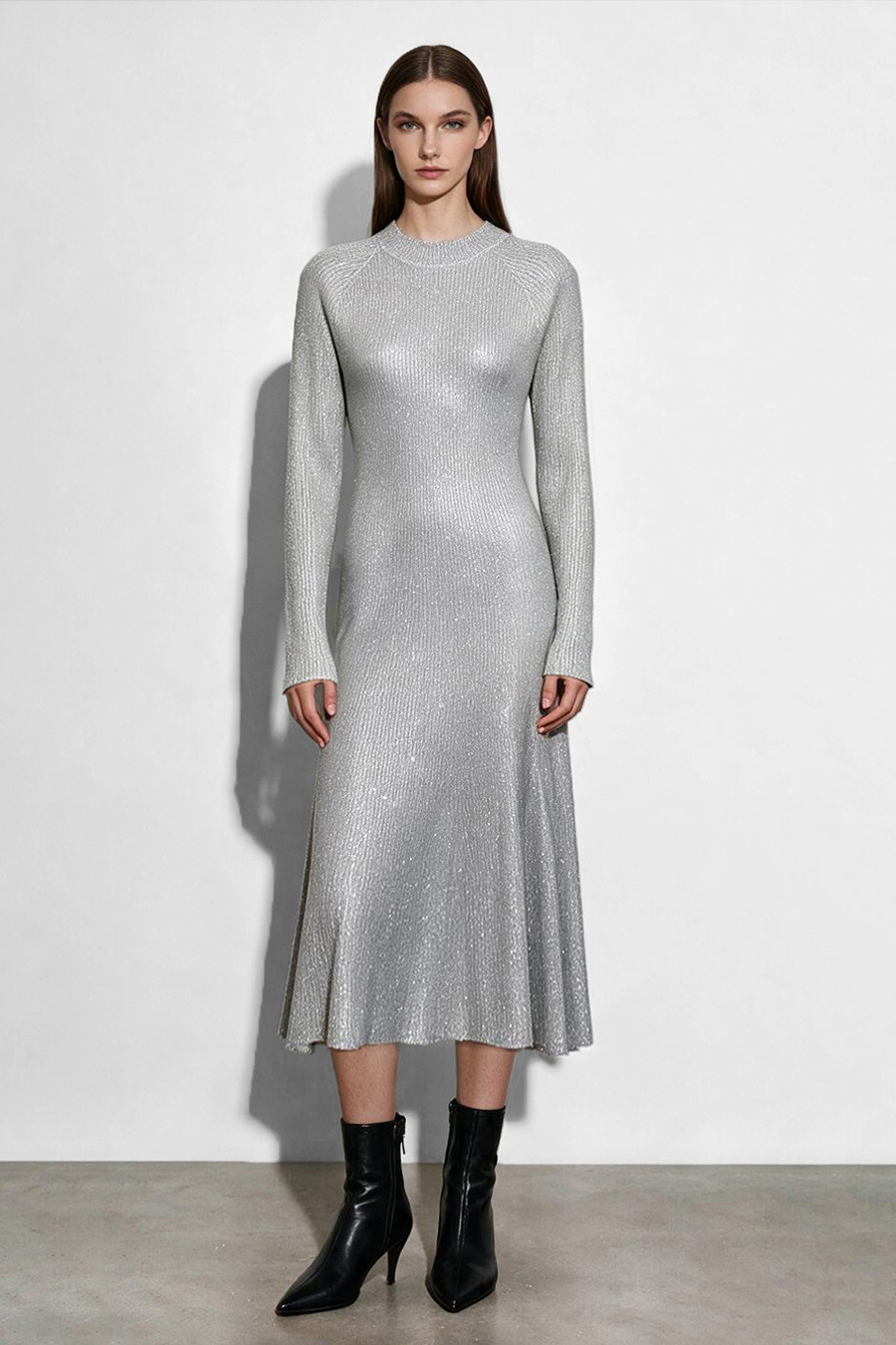 Mock Neck Mermaid Dress|AMII