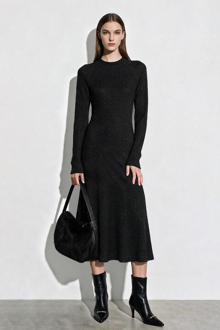 Mock Neck Mermaid Dress|AMII