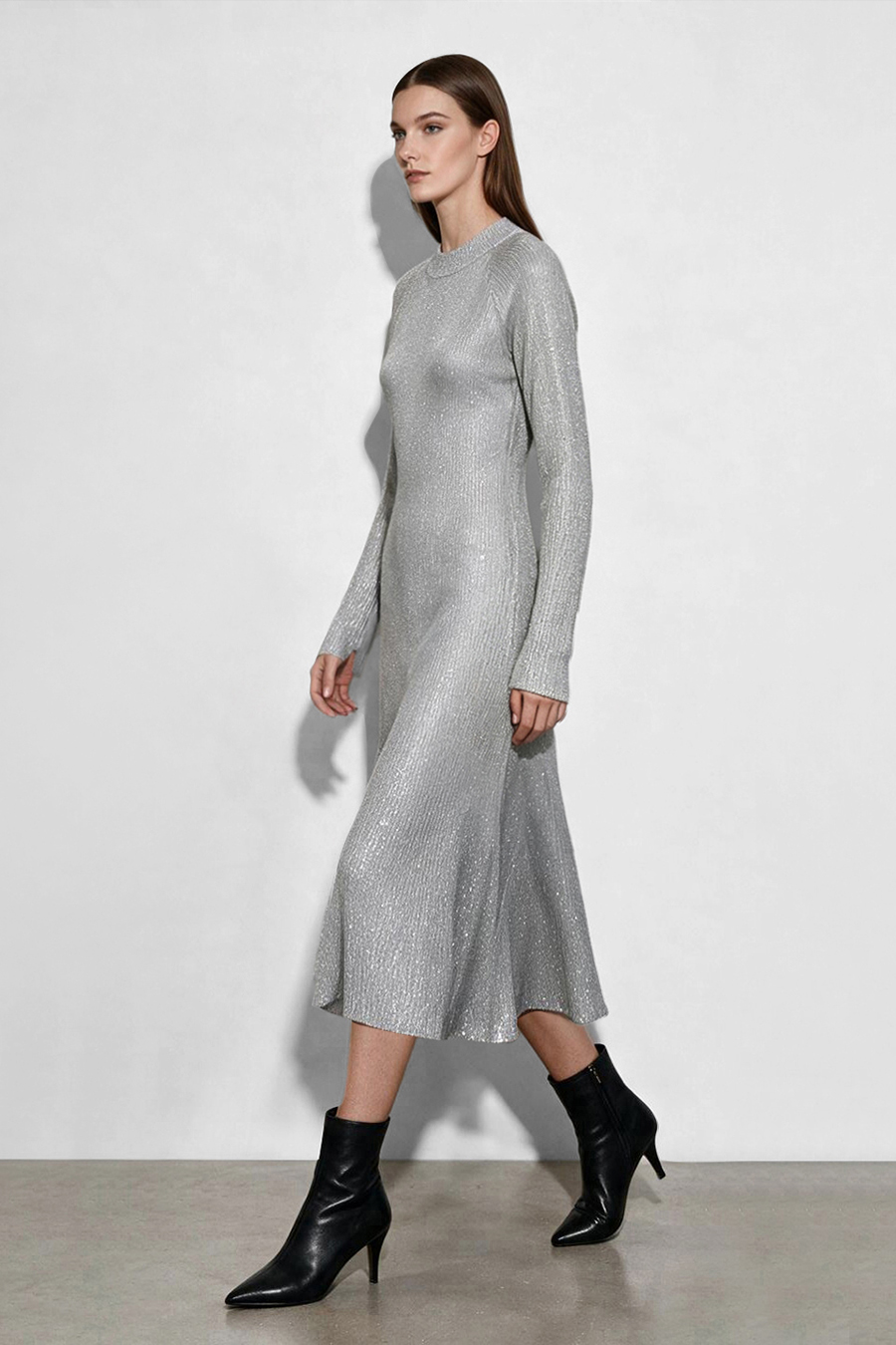 Mock Neck Mermaid Dress|AMII