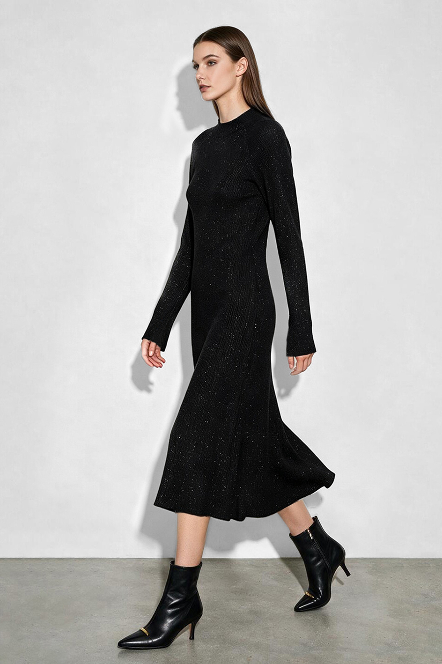 Mock Neck Mermaid Dress|AMII