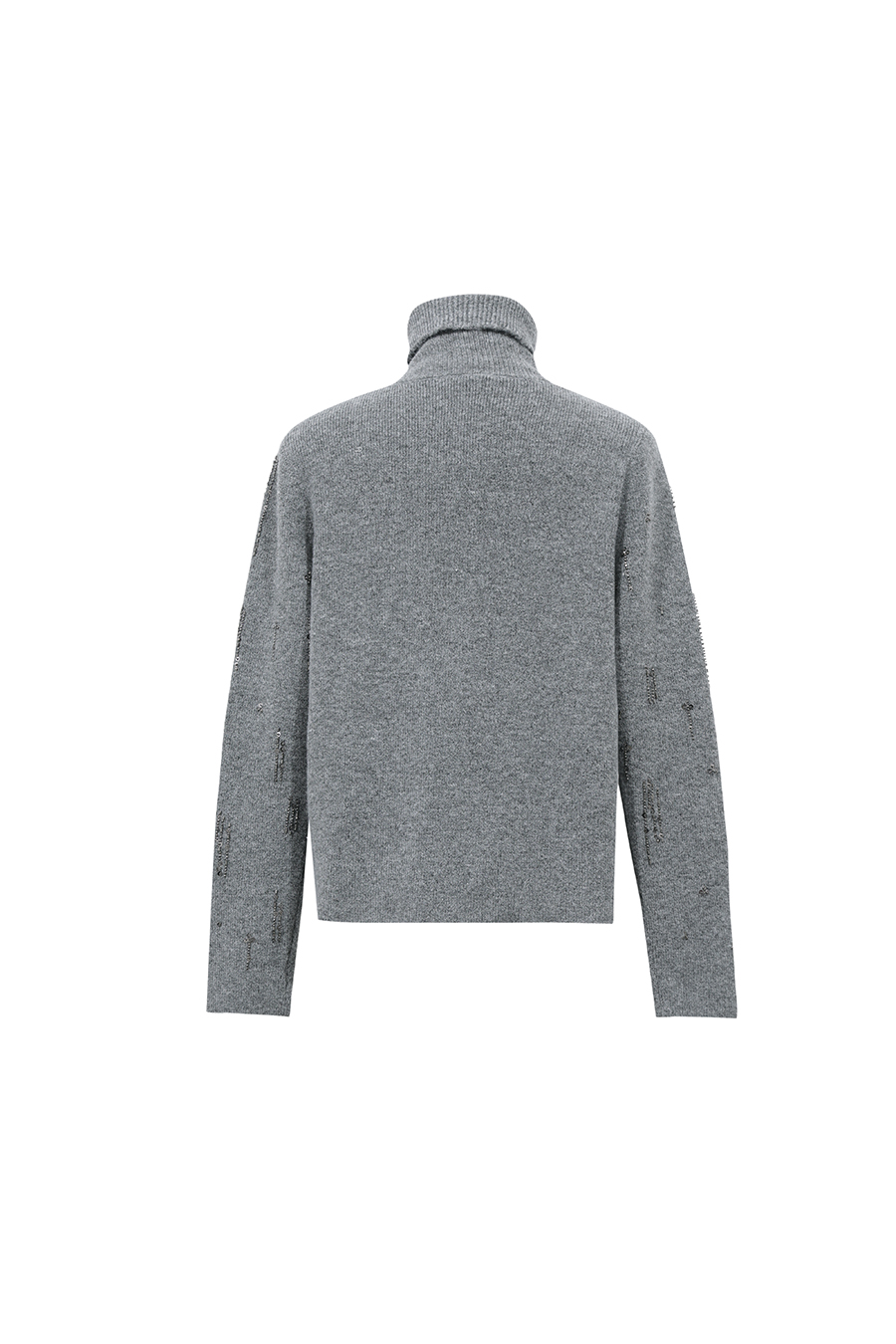 Tube Bead & Sequin Embellished Sweater|AMII