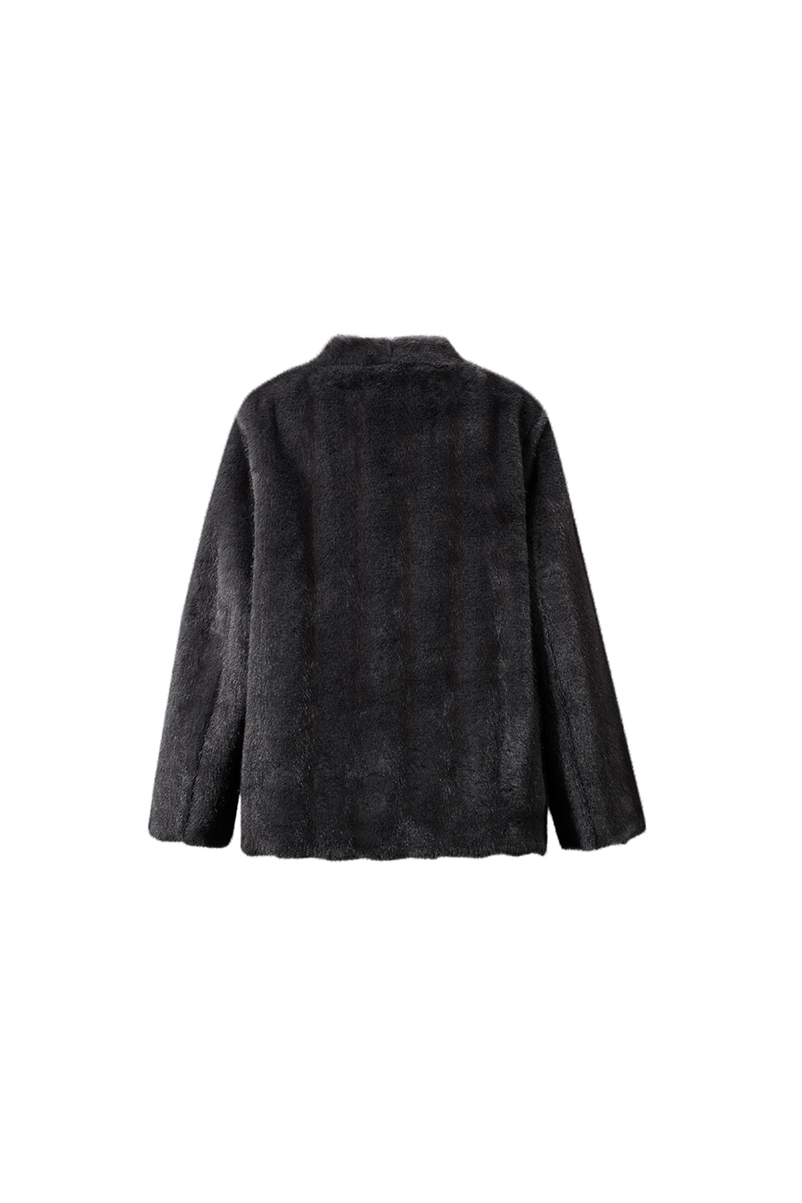 Light Luxury V-Neck Eco Fur Coat|AMII
