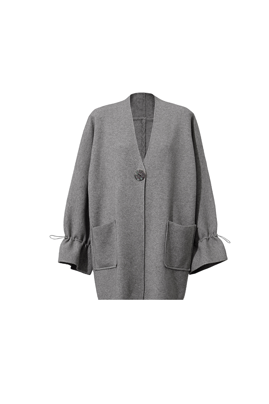 Loose V-Neck Knit Cardigan|AMII