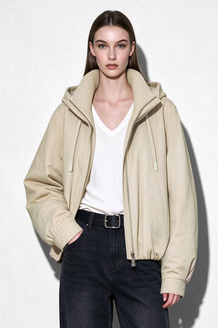 Lyocell-Cotton Down Jacket|AMII