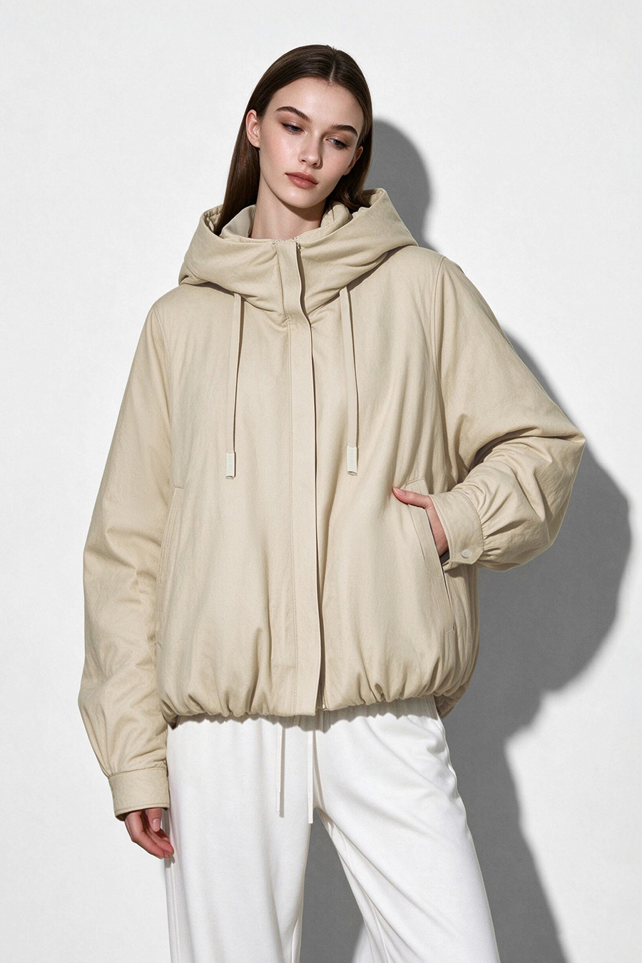 Lyocell-Cotton Down Jacket|AMII