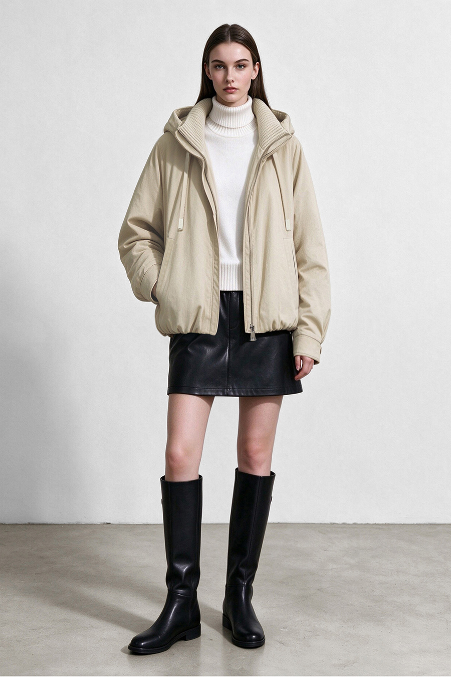 Lyocell-Cotton Down Jacket|AMII