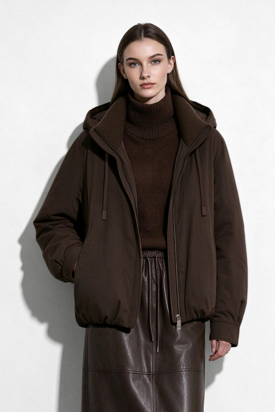Lyocell-Cotton Down Jacket|AMII
