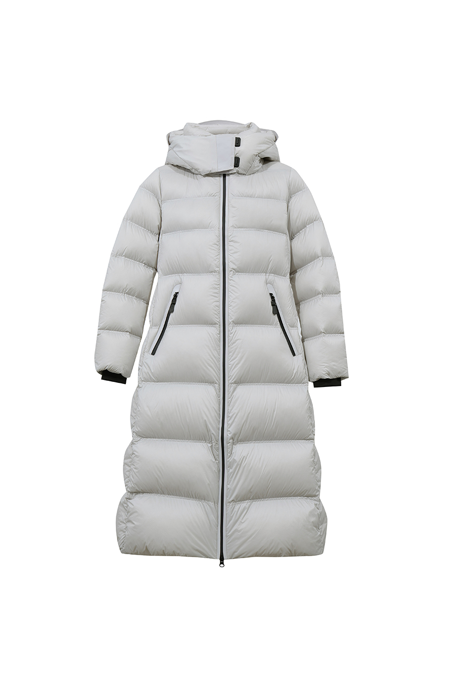 Hooded Belted Down Jacket|AMII