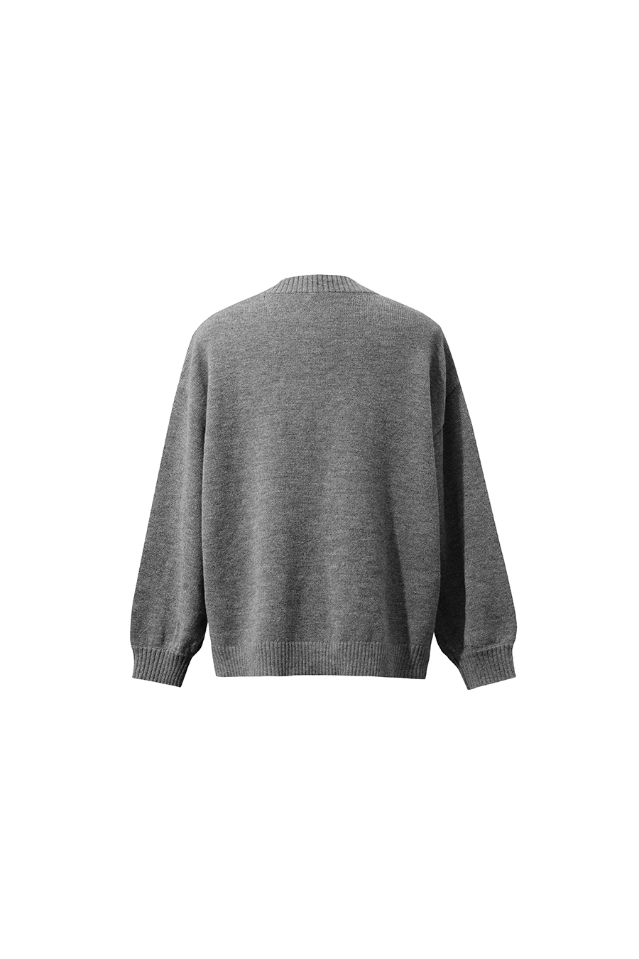 V-Neck Drop-Shoulder Crochet Sweater|AMII