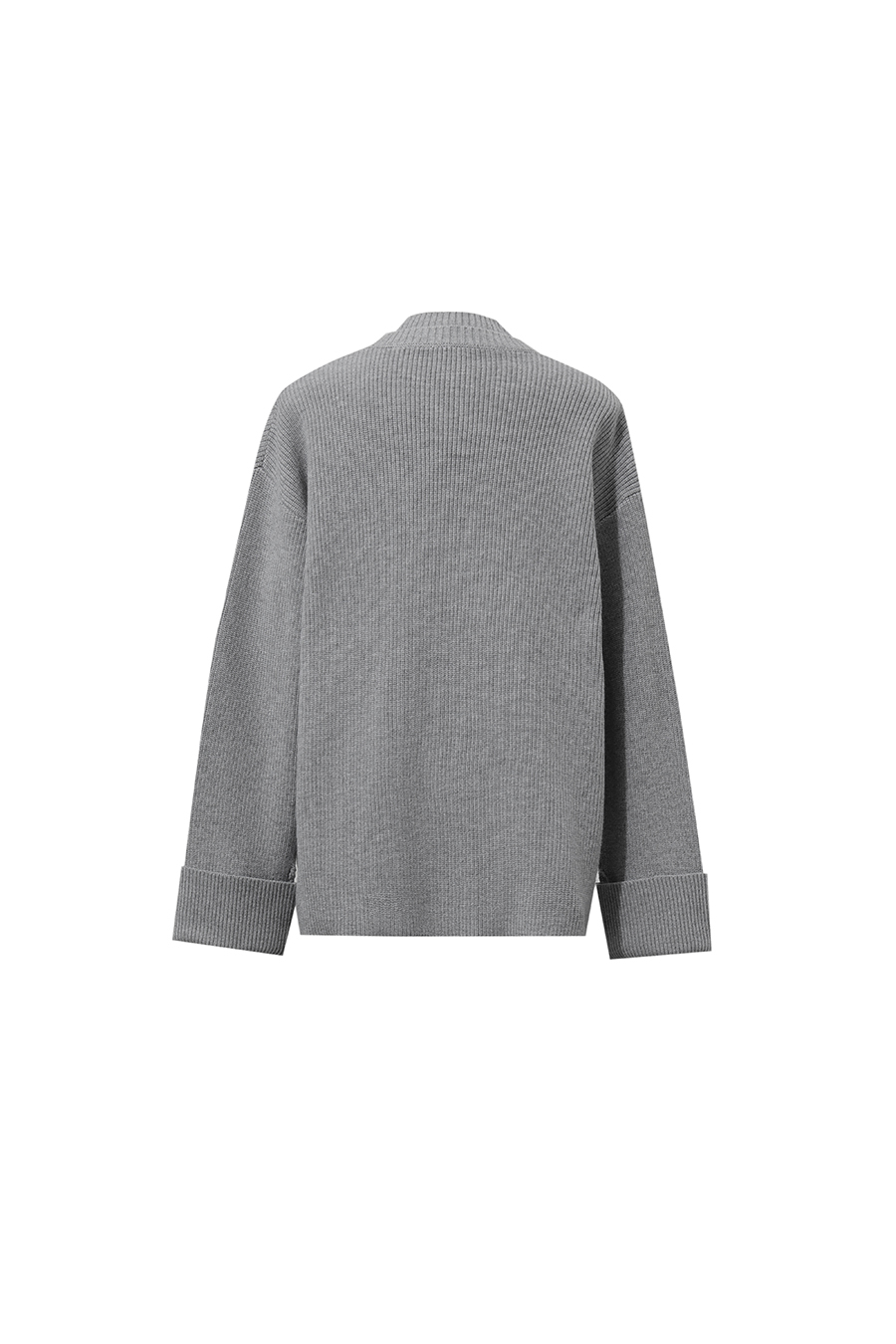 Double-Layer V-Neck Drop-Shoulder Sweater|AMII