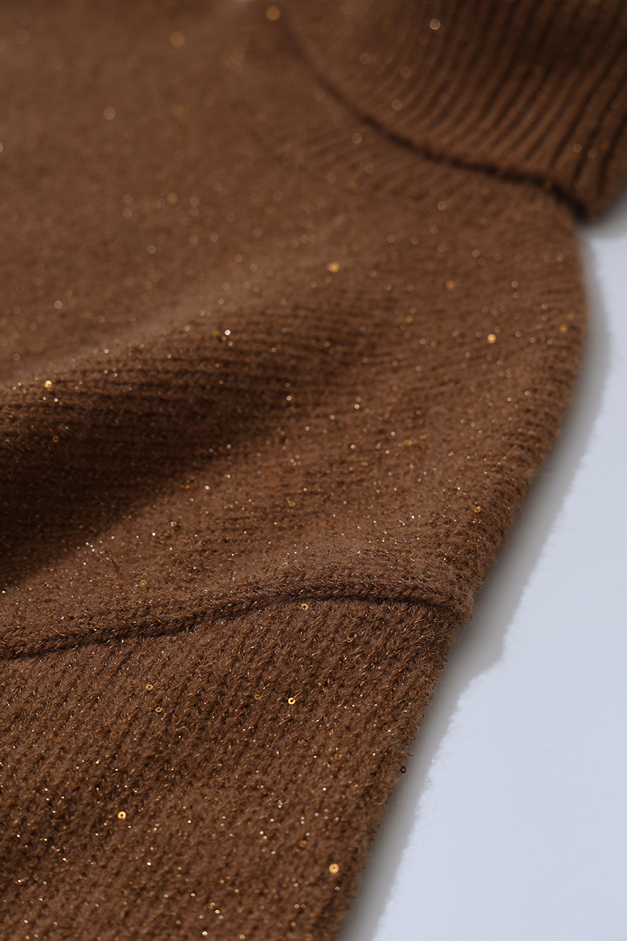 Metallic Sequin Yarn Sweater|AMII